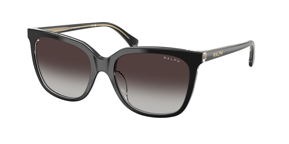 Ralph RA5343U Shiny Black On Transparent Sunglasses
