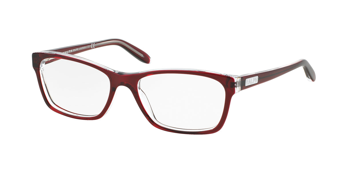 Ralph RA7039 Shiny Transparent Red On Crystal Eyeglasses
