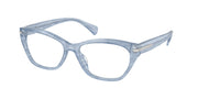 Ralph RA7161U Shiny Striped Blue Eyeglasses