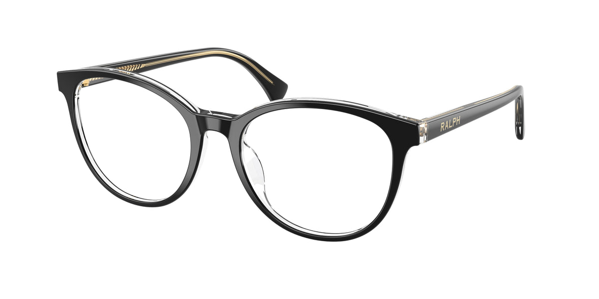 Ralph RA7188U Shiny Black On Transparent Eyeglasses