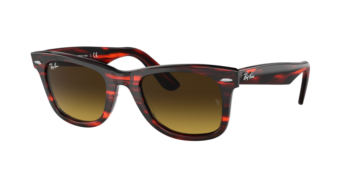 Ray-Ban RB2140F Striped Red Sunglasses