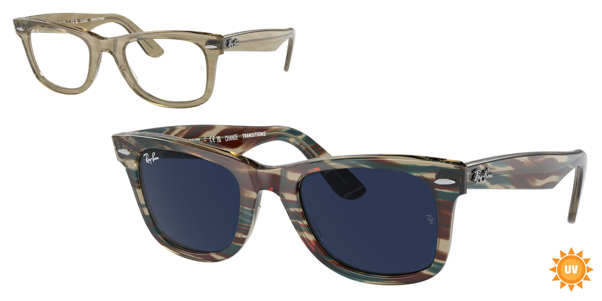Ray-Ban RB2140F Photo Striped Grey Sunglasses