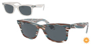 Ray-Ban RB2140F Photo Striped Light Blue Sunglasses