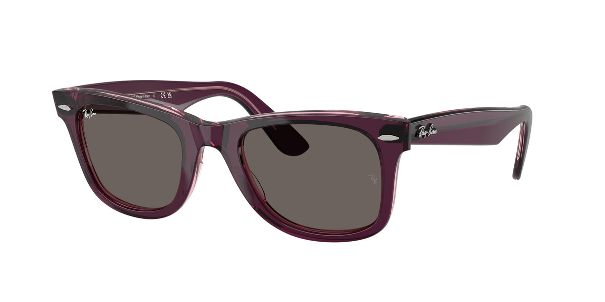 Ray-Ban RB2140F Violet On Transparent Pink Sunglasses