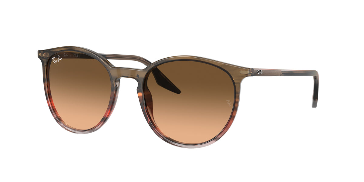 Ray-Ban RB2204 Striped Brown & Red Sunglasses