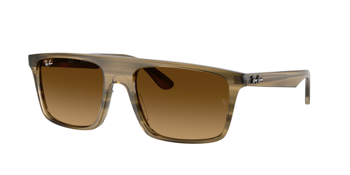 Ray-Ban RB2222F Striped Green Sunglasses