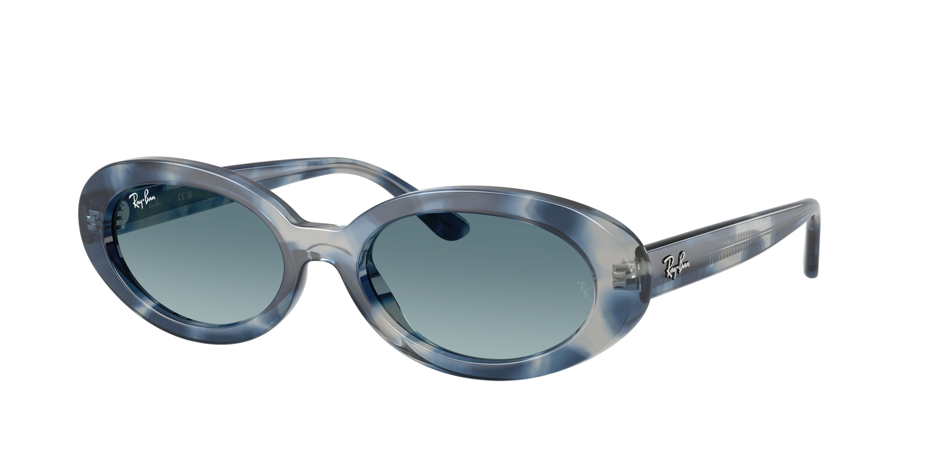 Ray-Ban RB2223F Opal Blue Havana Sunglasses
