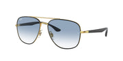 Ray-Ban RB3683 Black On Gold Sunglasses