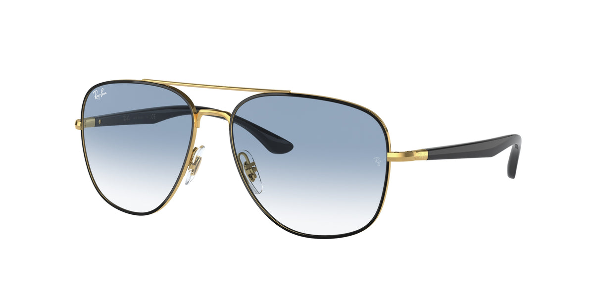 Ray-Ban RB3683 Black On Gold Sunglasses