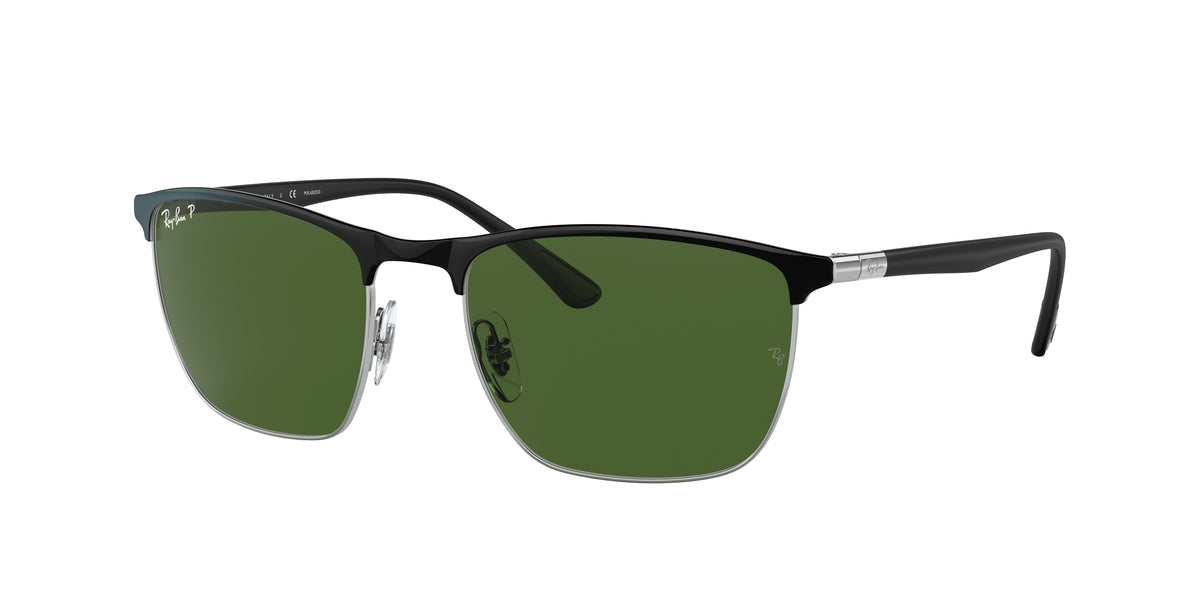 Ray-Ban RB3686 Black On Silver Sunglasses