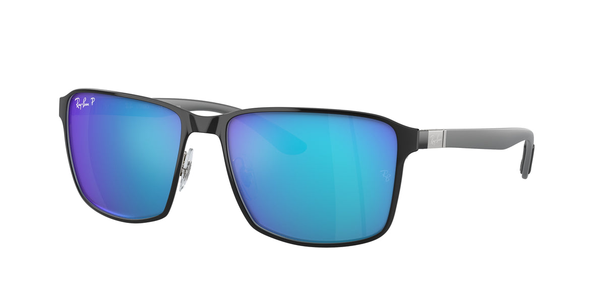 Ray-Ban RB3721CH Black On Silver Sunglasses