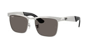 Ray-Ban RB3875 Sandblasted Silver On Silver Sunglasses