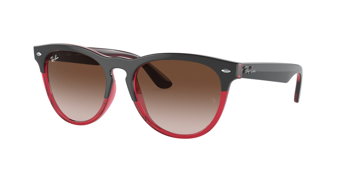 Ray-Ban RB4471 Grey On Transparent Red Sunglasses
