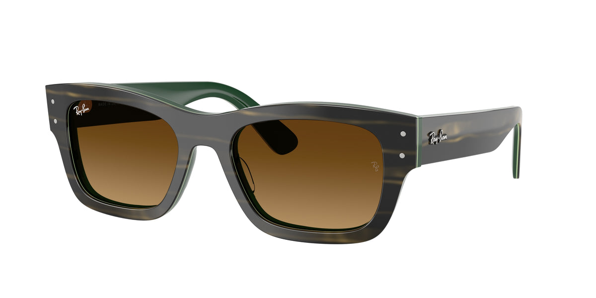 Ray-Ban RB7683S Striped Green On Green Sunglasses