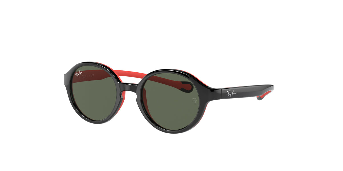 Ray-Ban RJ9075S Black On Red Sunglasses Kids