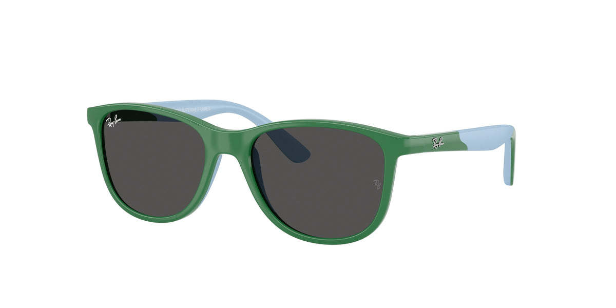 Ray-Ban RJ9077S Green On Rubber Light Blue Sunglasses Kids