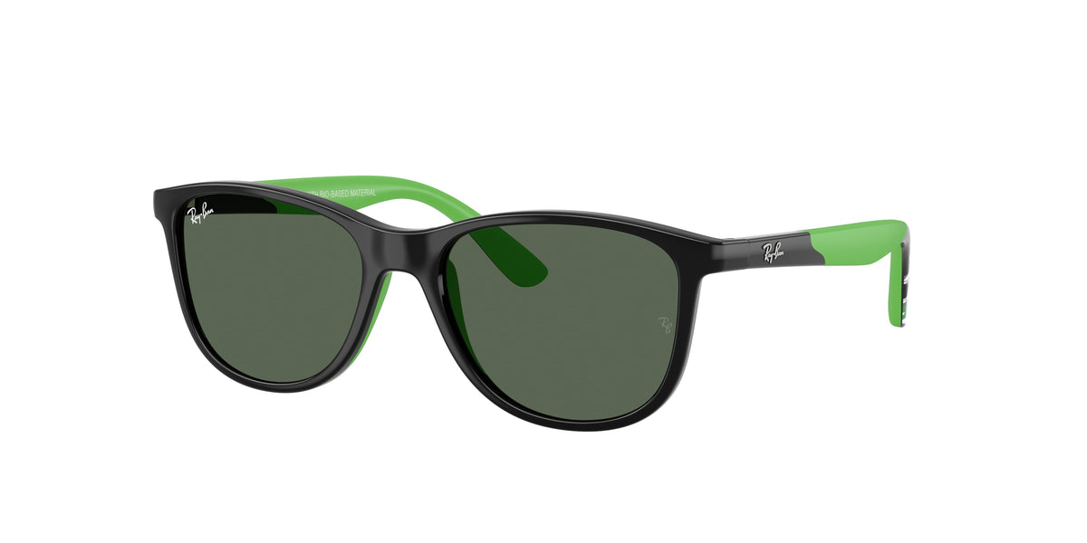 Ray-Ban RJ9077S Black & Rubber Green Sunglasses Kids