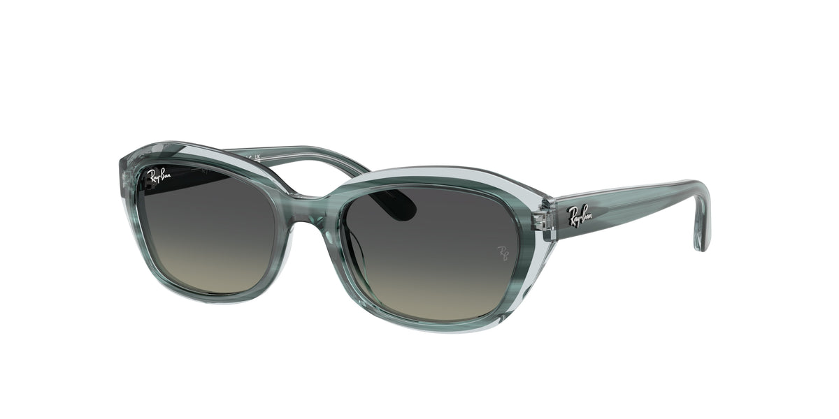 Ray-Ban RJ9081S Striped Green On Transparent Green Sunglasses Kids