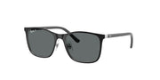 Ray-Ban RJ9551S Black On Silver Sunglasses Kids