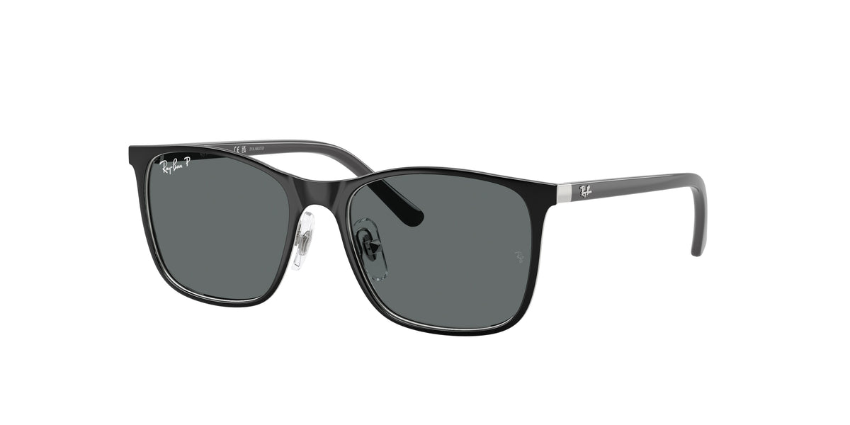 Ray-Ban RJ9551S Black On Silver Sunglasses Kids