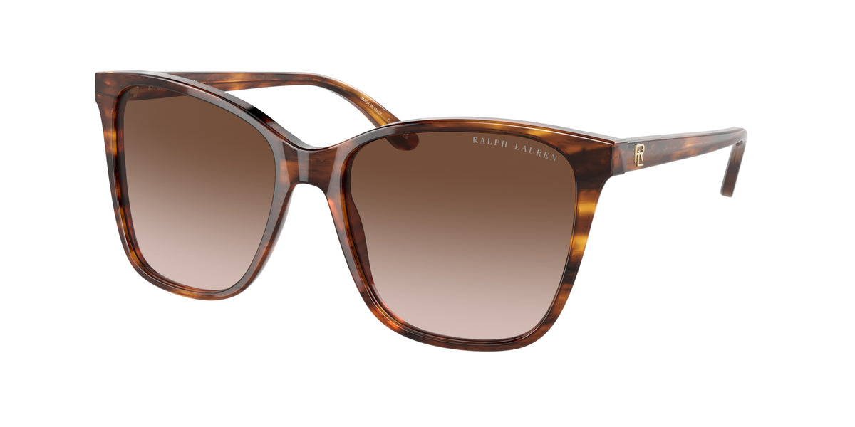 Ralph Lauren RL8201 Shiny Striped Havana Sunglasses