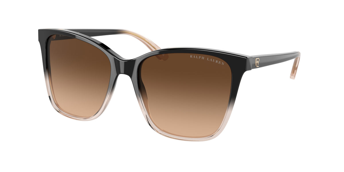 Ralph Lauren RL8201 Shiny Gradient Black/Transparent Beige Sunglasses