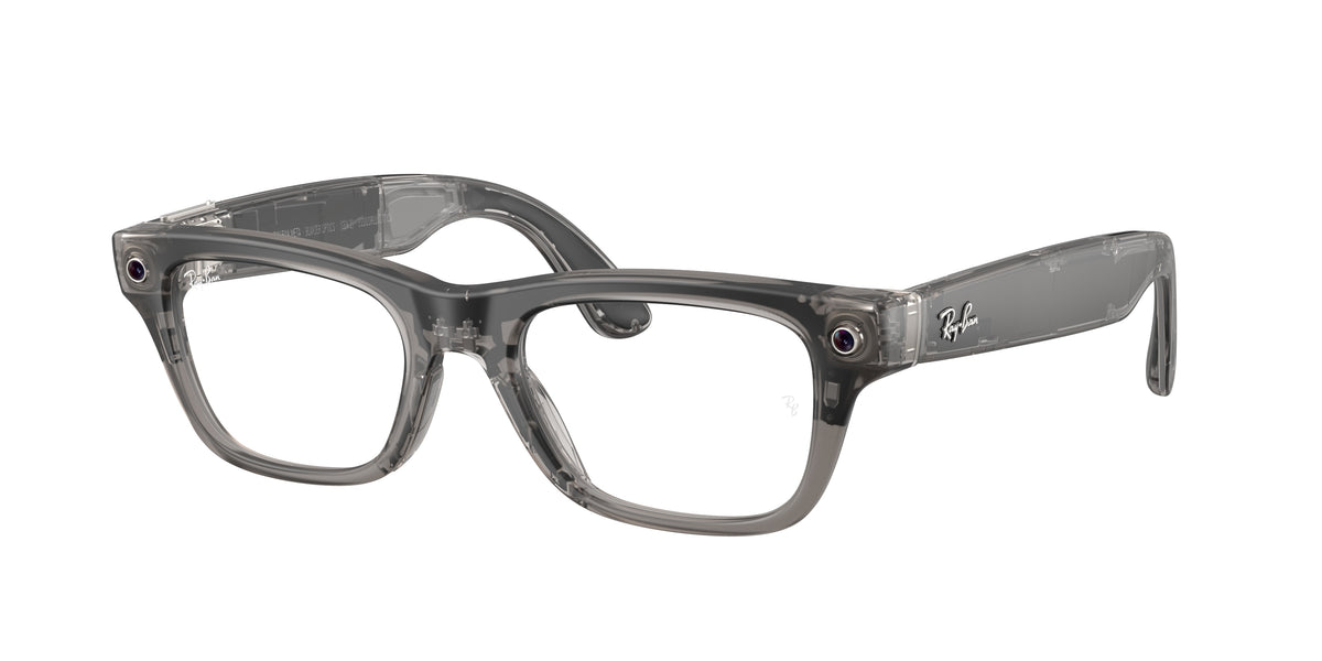 Ray-Ban Meta RW7001 Transparent Ice Grey AI Glasses