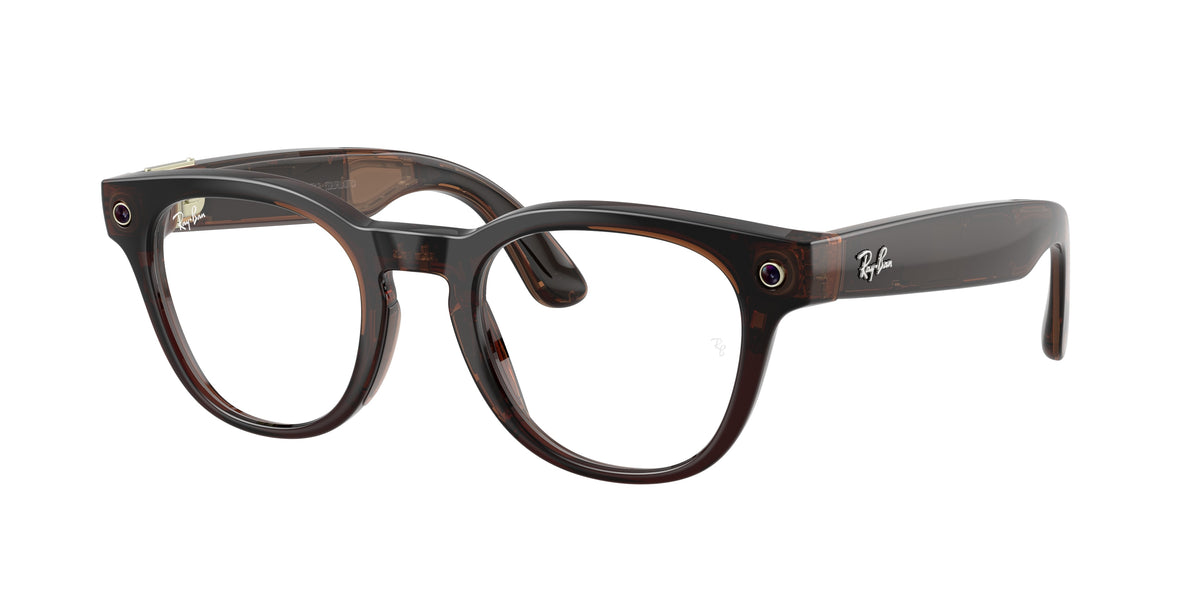 Ray-Ban Meta RW7002 Transparent Umber AI Glasses