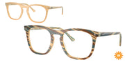 Ray-Ban RX2210V Photo Striped Brown Eyeglasses