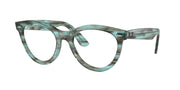 Ray-Ban RX2241VF Striped Transparent Green Eyeglasses