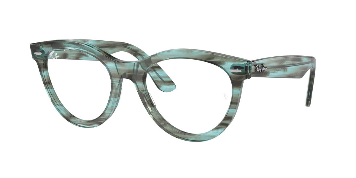 Ray-Ban RX2241VF Striped Transparent Green Eyeglasses
