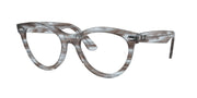 Ray-Ban RX2241V Striped Transparent Blue Eyeglasses