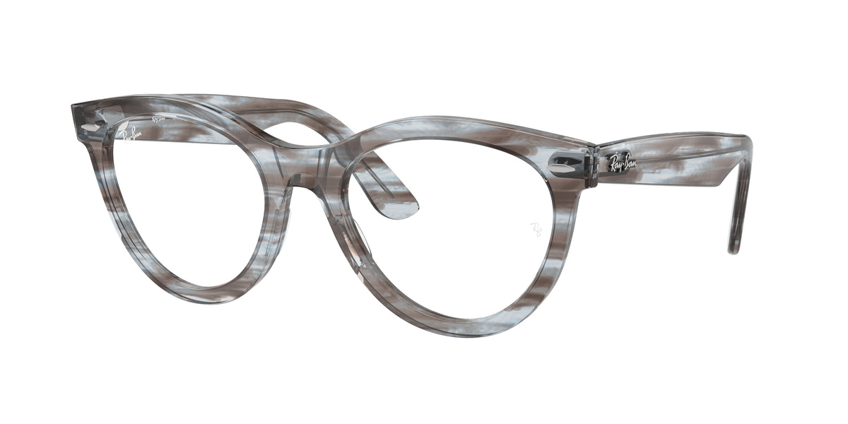 Ray-Ban RX2241V Striped Transparent Blue Eyeglasses