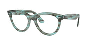 Ray-Ban RX2241V Striped Transparent Green Eyeglasses