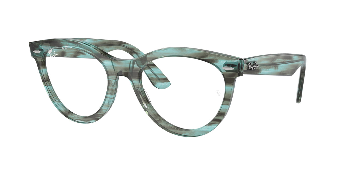 Ray-Ban RX2241V Striped Transparent Green Eyeglasses