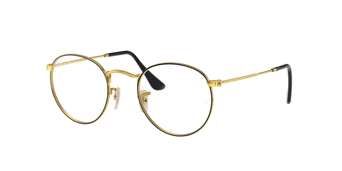 Ray-Ban RX3447V Black On Gold Eyeglasses