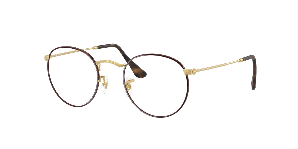 Ray-Ban RX3447V Matte Havana On Matte Arista Gold Eyeglasses