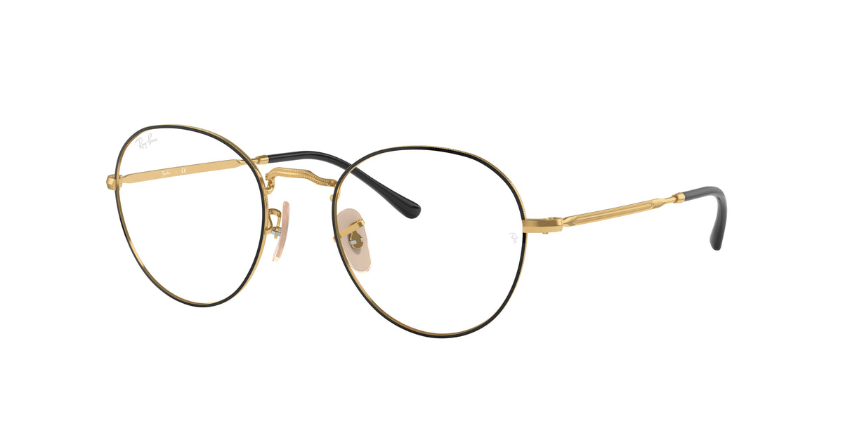 Ray-Ban RX3582V Black On Gold Eyeglasses