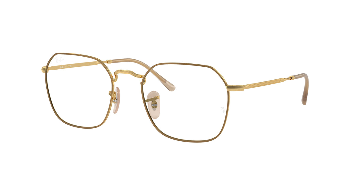 Ray-Ban RX3694V Beige On Gold Eyeglasses