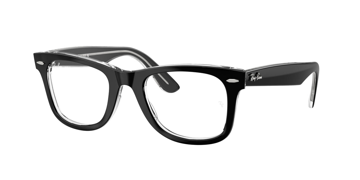 Ray-Ban RX4340V Black On Transparent Eyeglasses