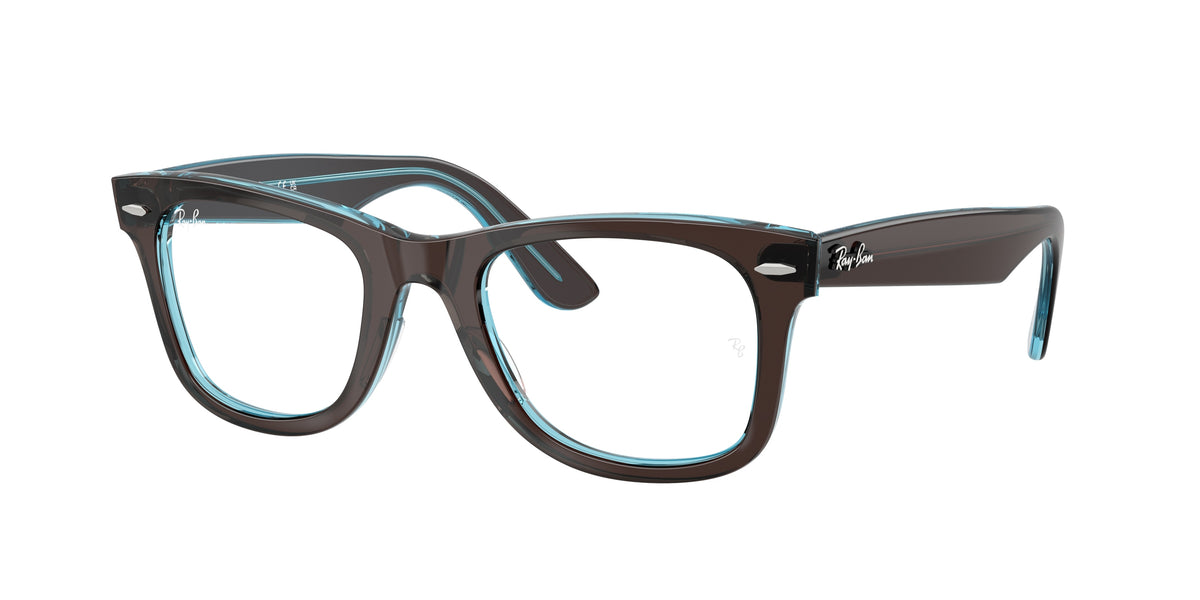 Ray-Ban RX4340V Brown On Transparent Blue Eyeglasses