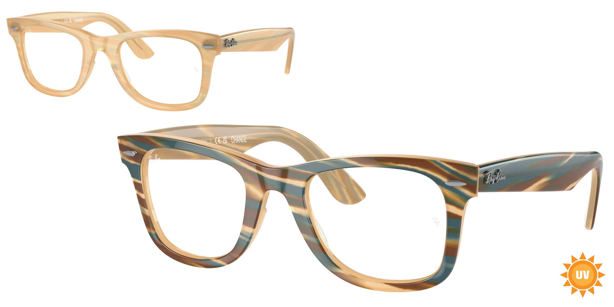 Ray-Ban RX4340V Photo Striped Brown Eyeglasses
