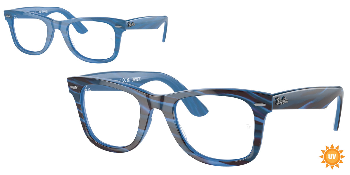 Ray-Ban RX4340V Photo Striped Blue Eyeglasses