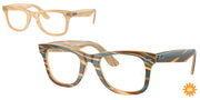 Ray-Ban RX5121F Photo Striped Brown Eyeglasses