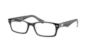 Ray-Ban RX5206 Black On Transparent Eyeglasses
