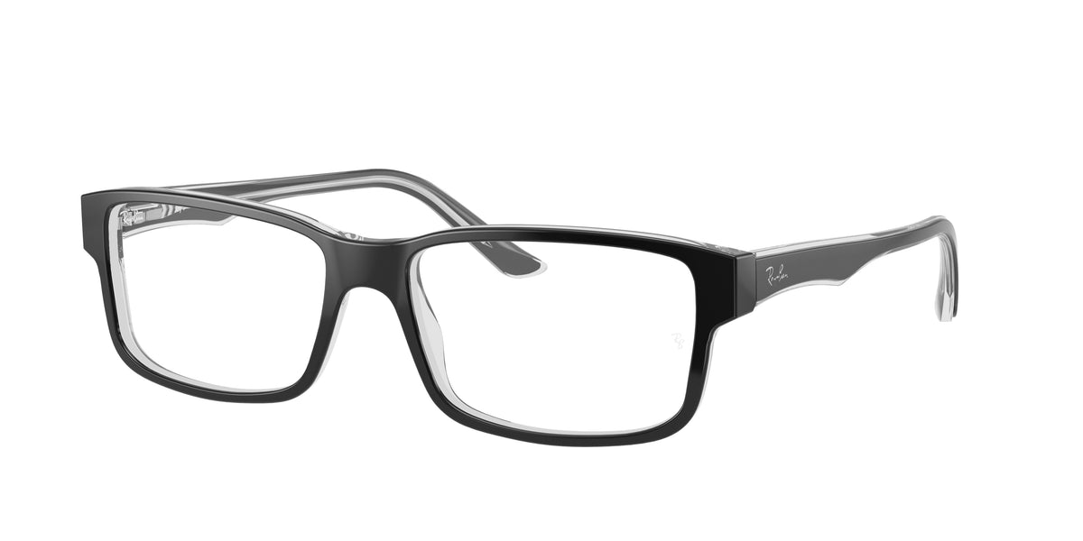 Ray-Ban RX5245 Black On Transparent Eyeglasses