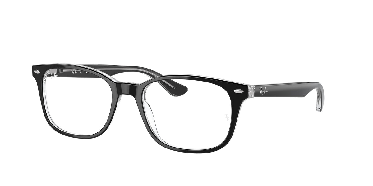 Ray-Ban RX5375 Black On Transparent Eyeglasses