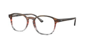 Ray-Ban RX5417 Striped Brown & Red Eyeglasses