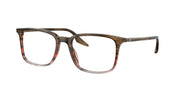 Ray-Ban RX5421 Striped Brown & Red Eyeglasses