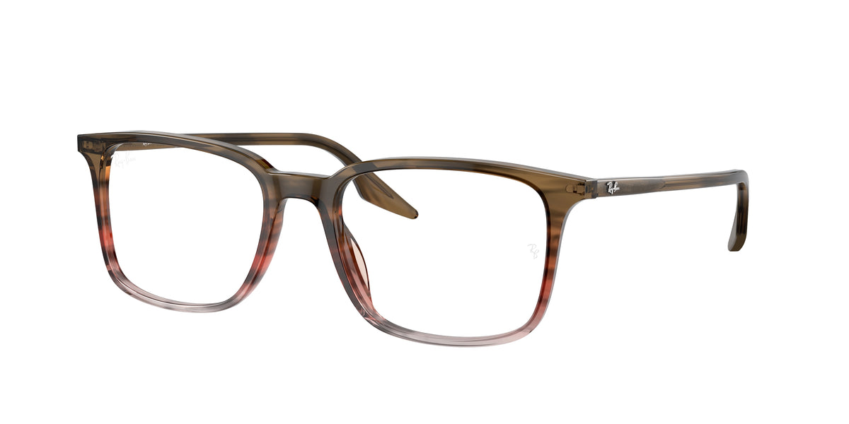 Ray-Ban RX5421 Striped Brown & Red Eyeglasses